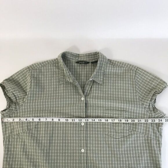 Eddie Bauer Short Sleeve Button Up Shirt Women's Plus Size XXL Plaid Cotton - Picture 7 of 12